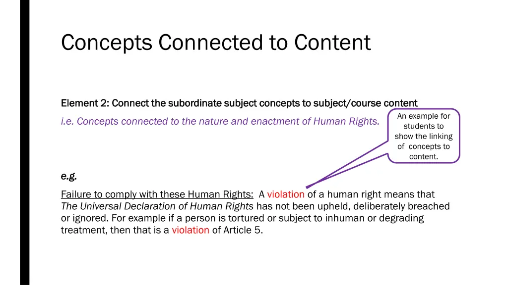 concepts connected to content