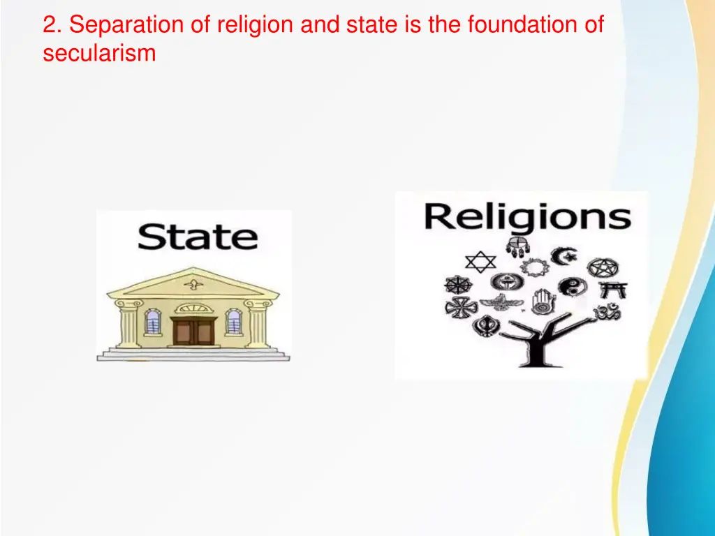 2 separation of religion and state