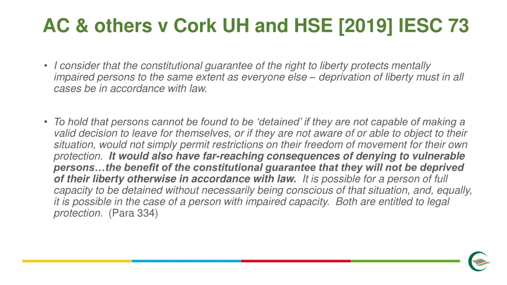 ac others v cork uh and hse 2019 iesc 73