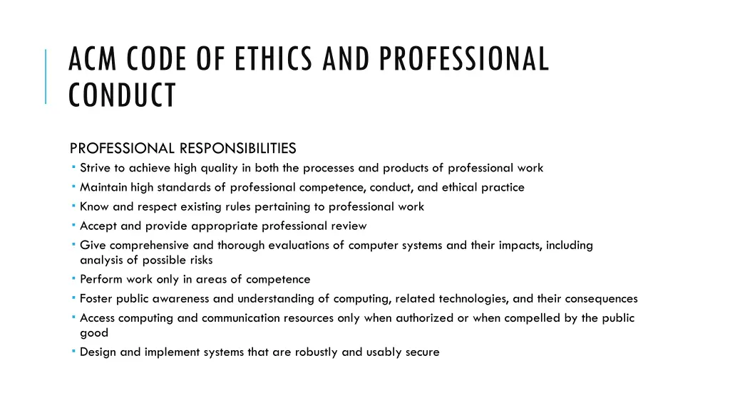 acm code of ethics and professional conduct 1