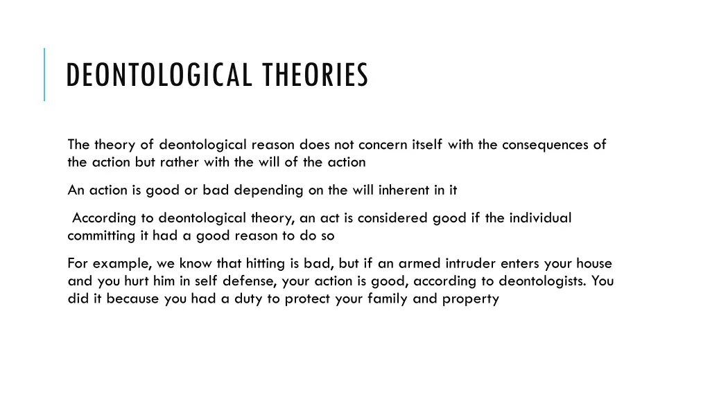 deontological theories