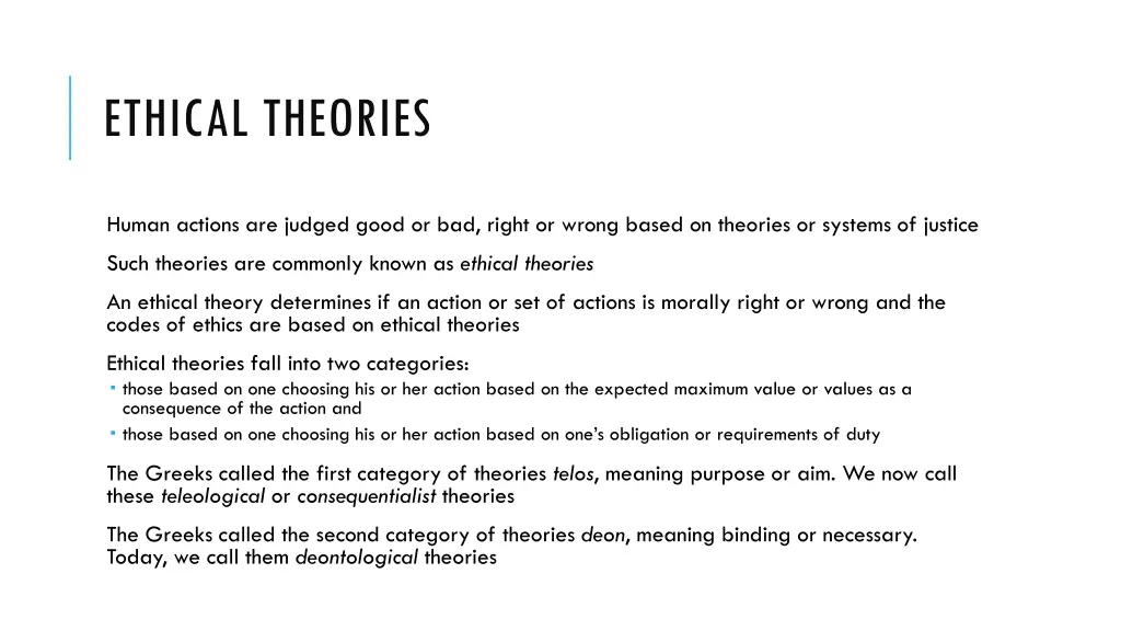 ethical theories