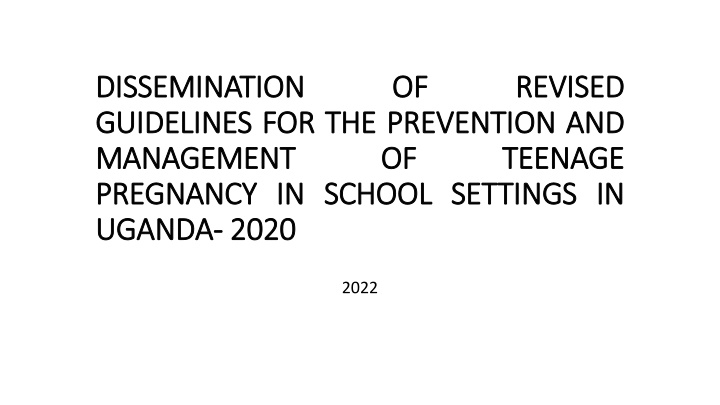 dissemination dissemination guidelines guidelines