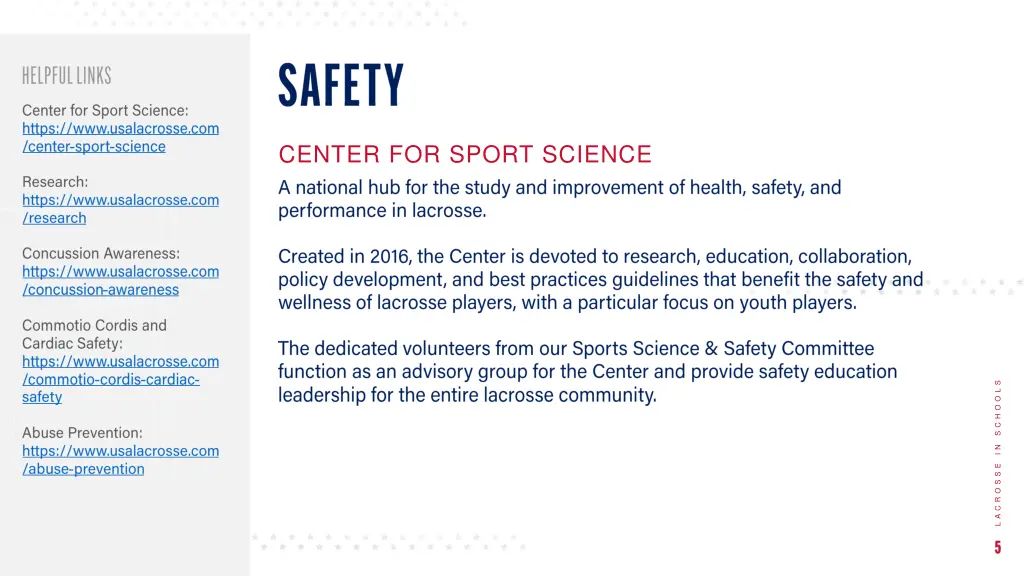 center for sport science