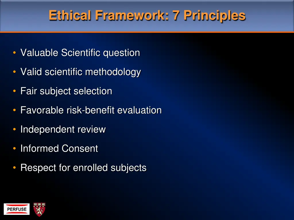 ethical framework 7 principles