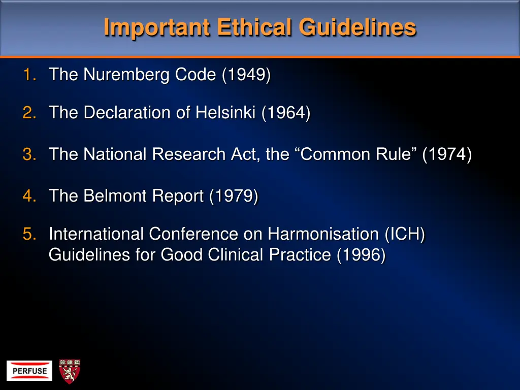 important ethical guidelines