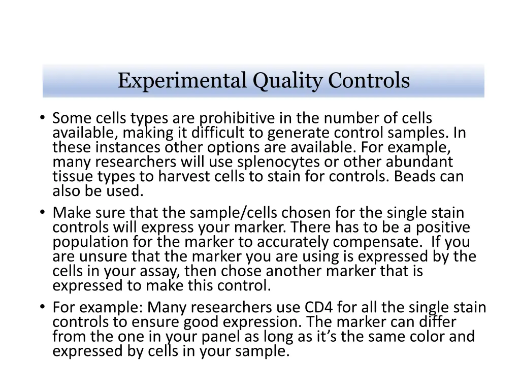 experimental quality controls 3