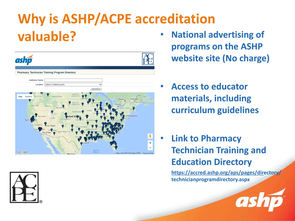 why is ashp acpe accreditation valuable