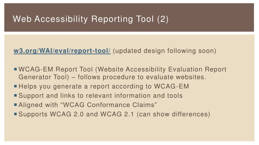 web accessibility reporting tool 2