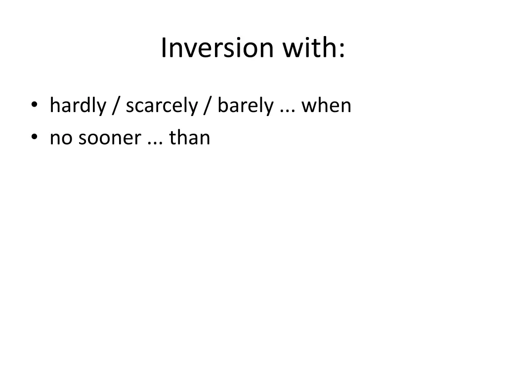 inversion with