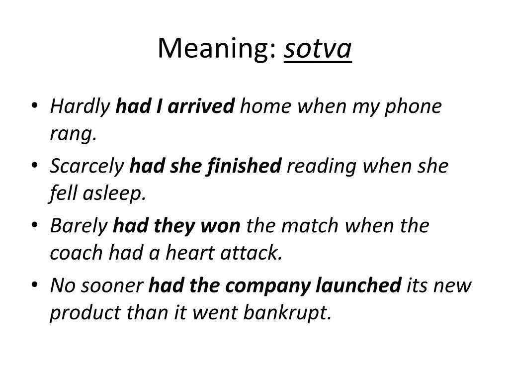 meaning sotva