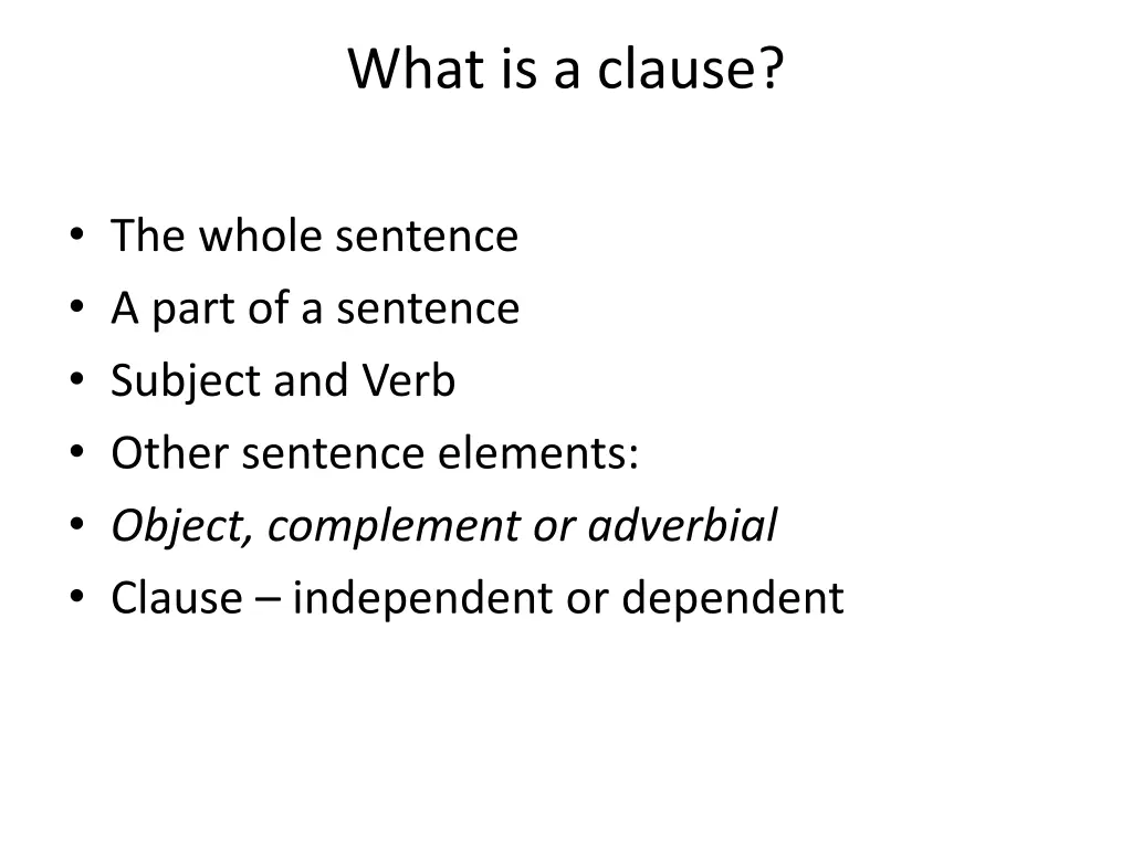 what is a clause