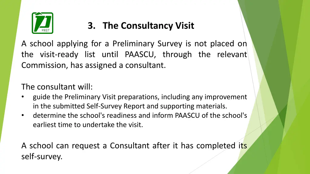 3 the consultancy visit