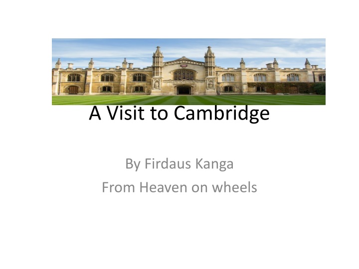 a visit to cambridge