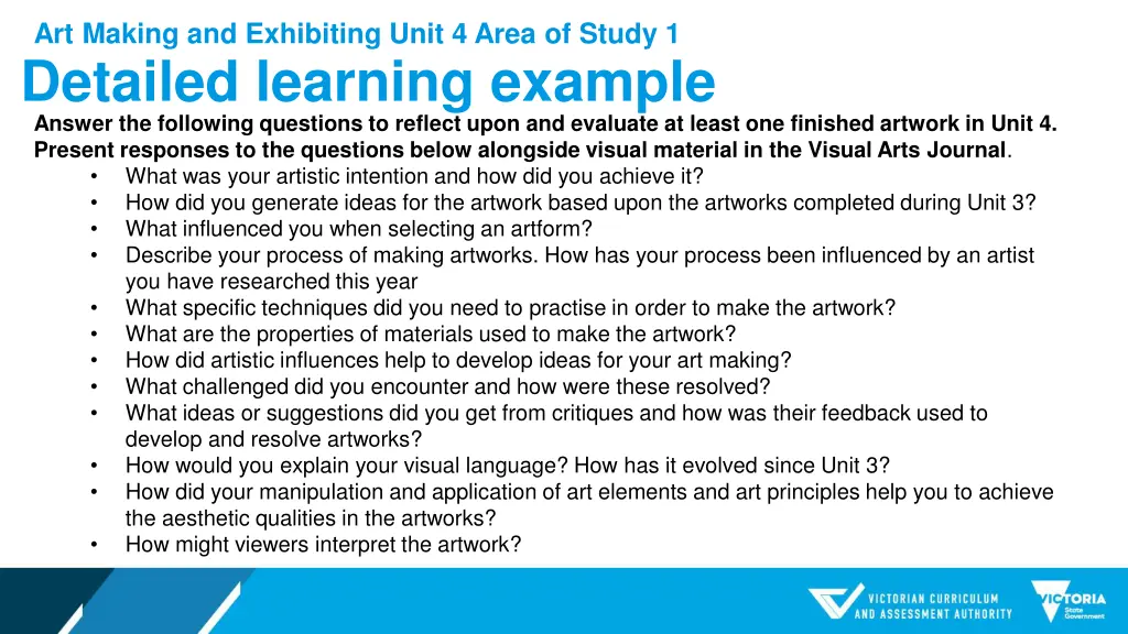 art making and exhibiting unit 4 area of study 1 1