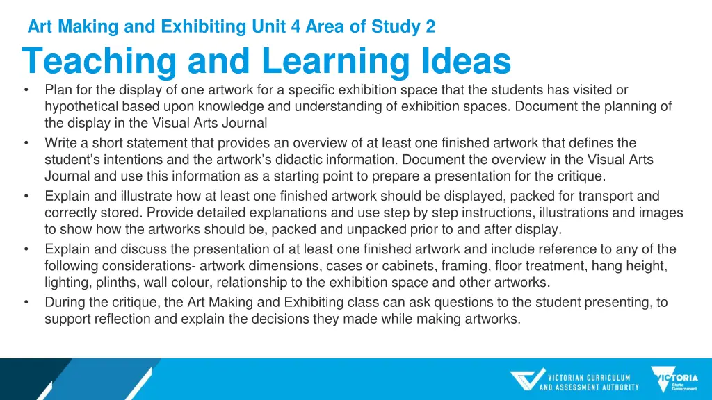 art making and exhibiting unit 4 area of study 2 2