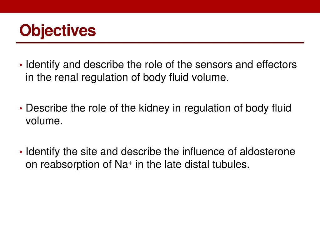 objectives