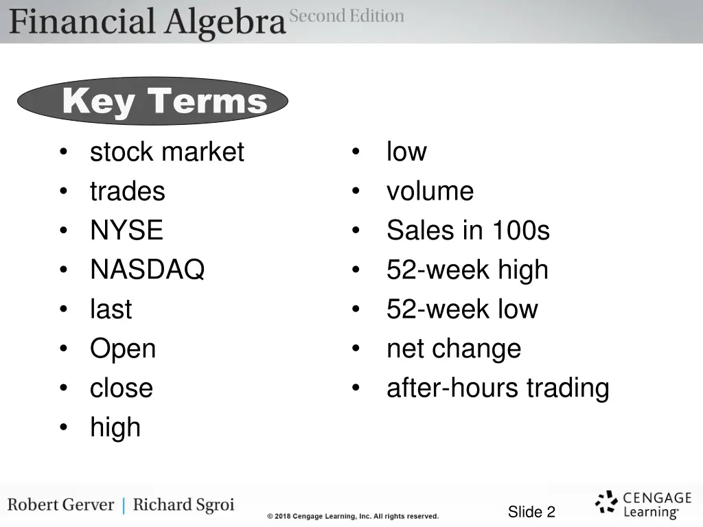 key terms stock market trades nyse nasdaq last