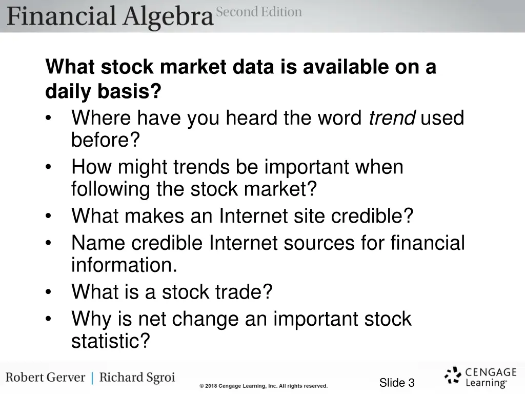 what stock market data is available on a daily