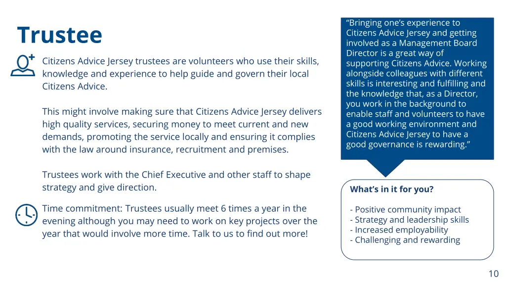 bringing one s experience to citizens advice