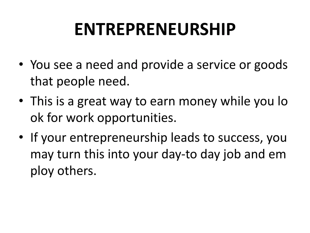 entrepreneurship