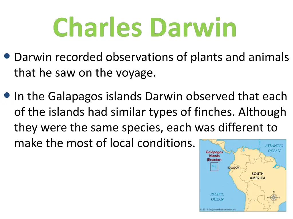 darwin recorded observations of plants