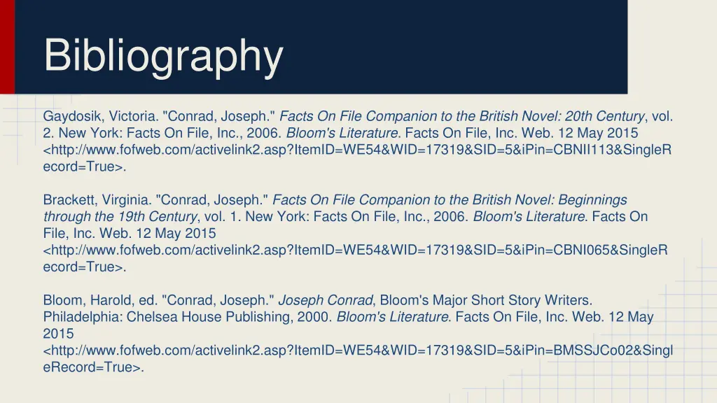 bibliography