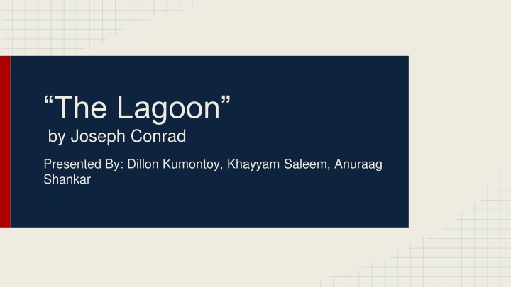 the lagoon by joseph conrad