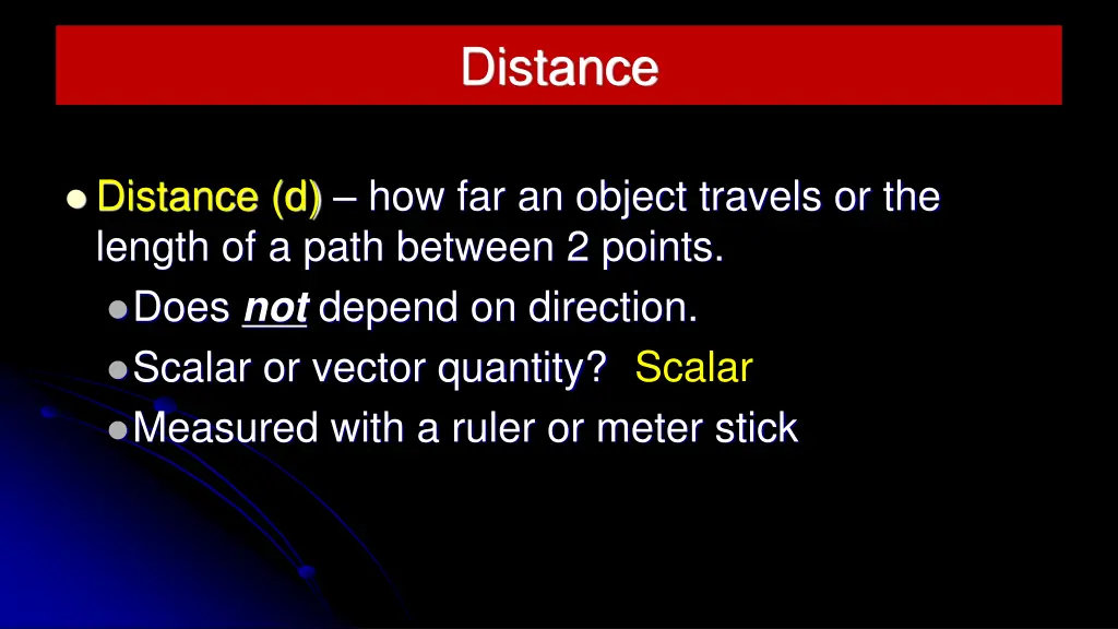 distance