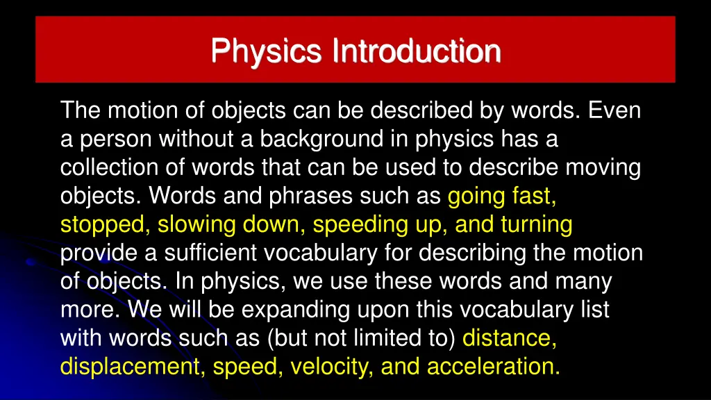 physics introduction