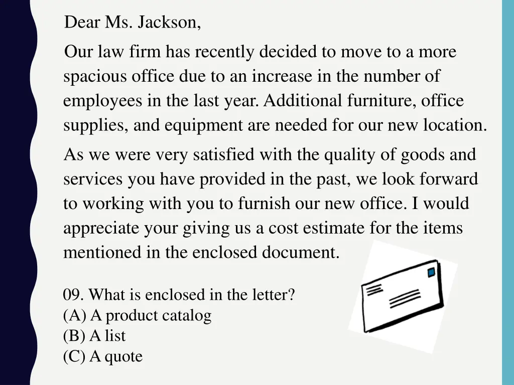 dear ms jackson our law firm has recently decided