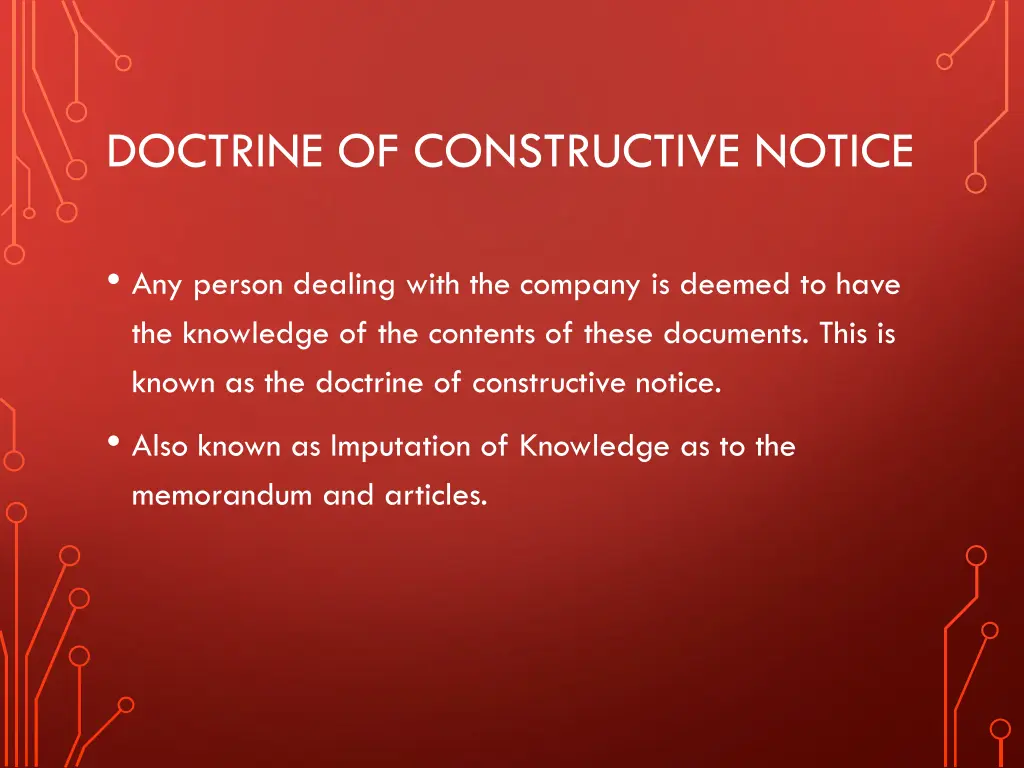 doctrine of constructive notice