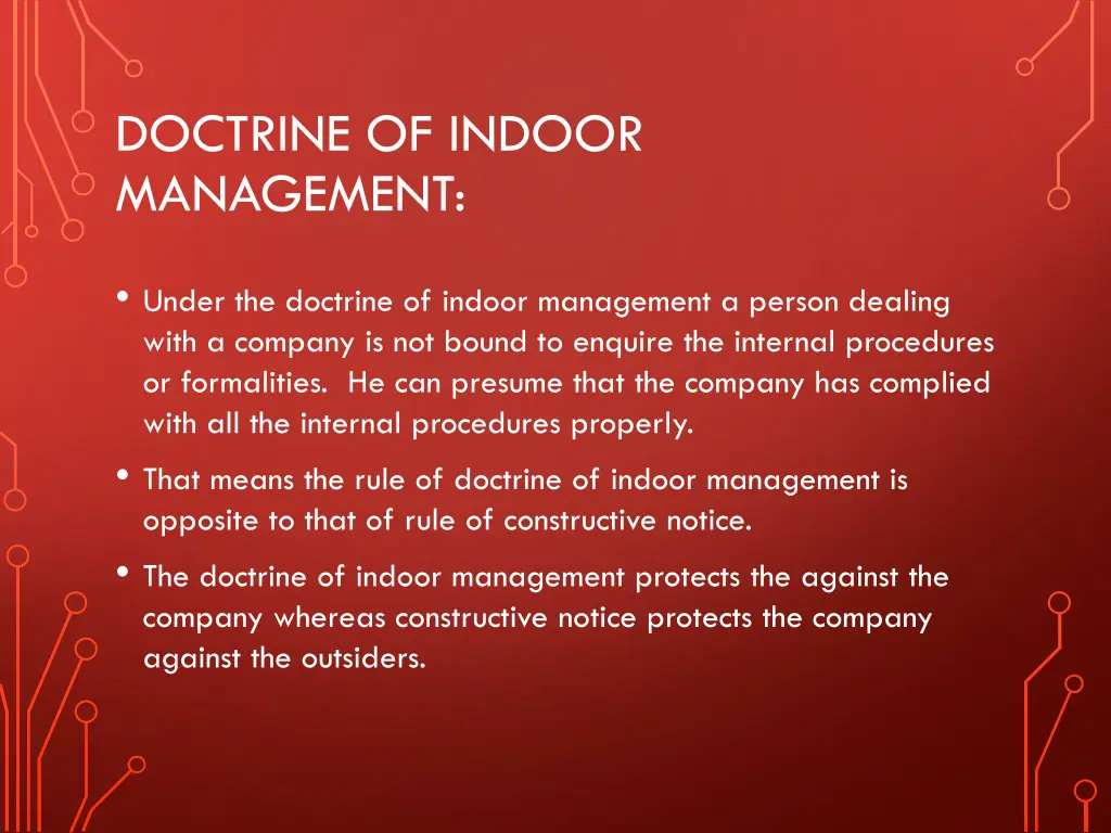 doctrine of indoor management