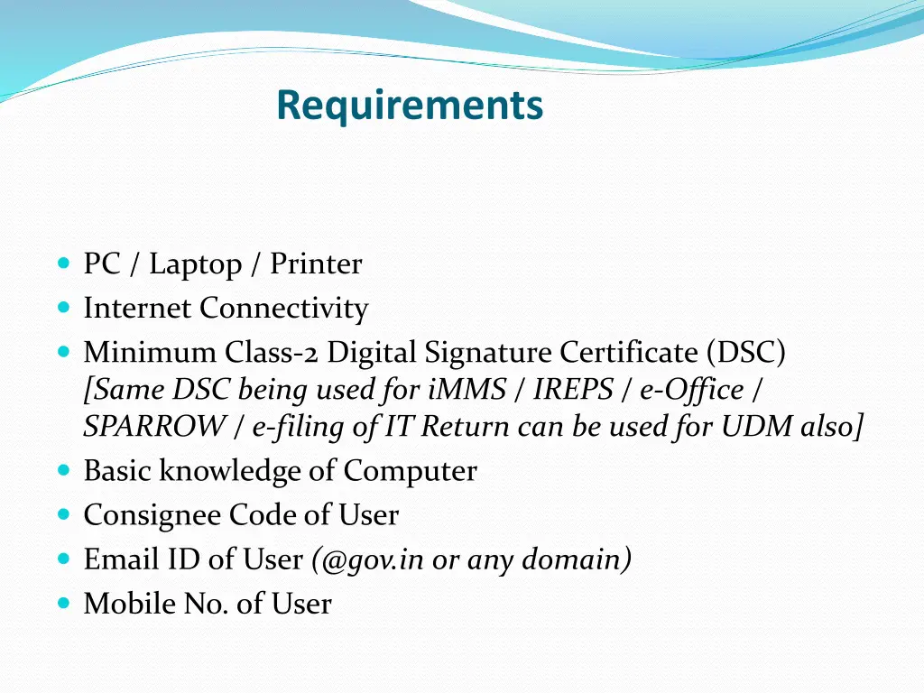 requirements