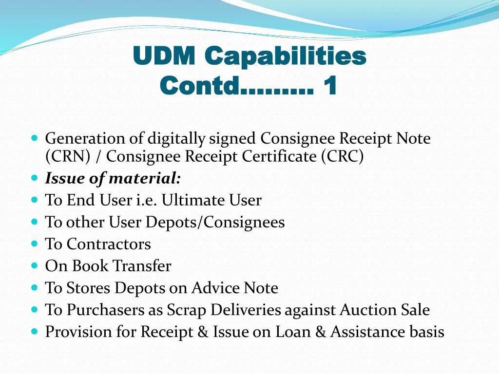 udm capabilities udm capabilities contd contd 1 1