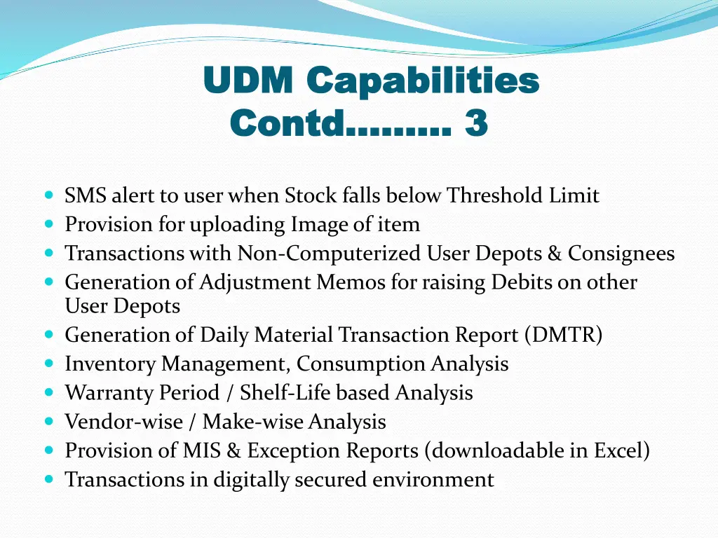 udm capabilities udm capabilities contd contd 3 3