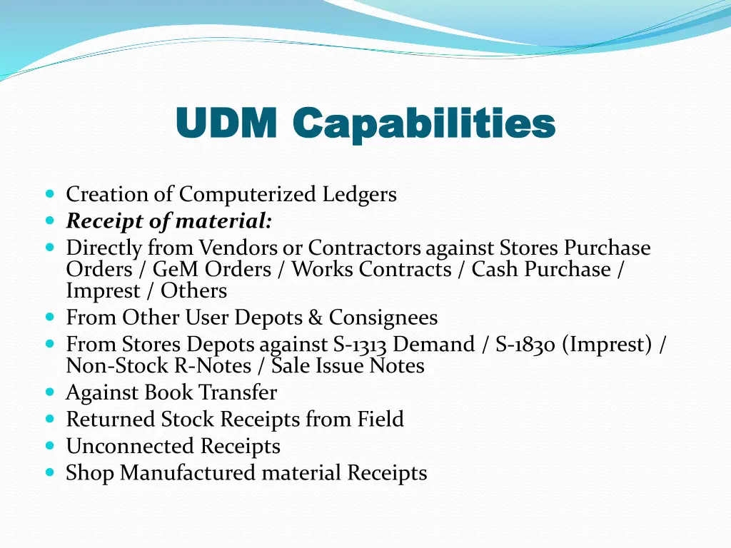 udm capabilities udm capabilities