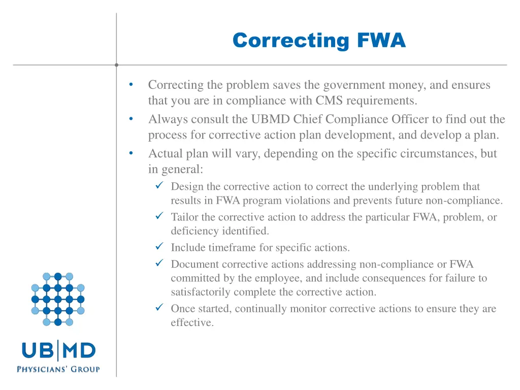 correcting fwa