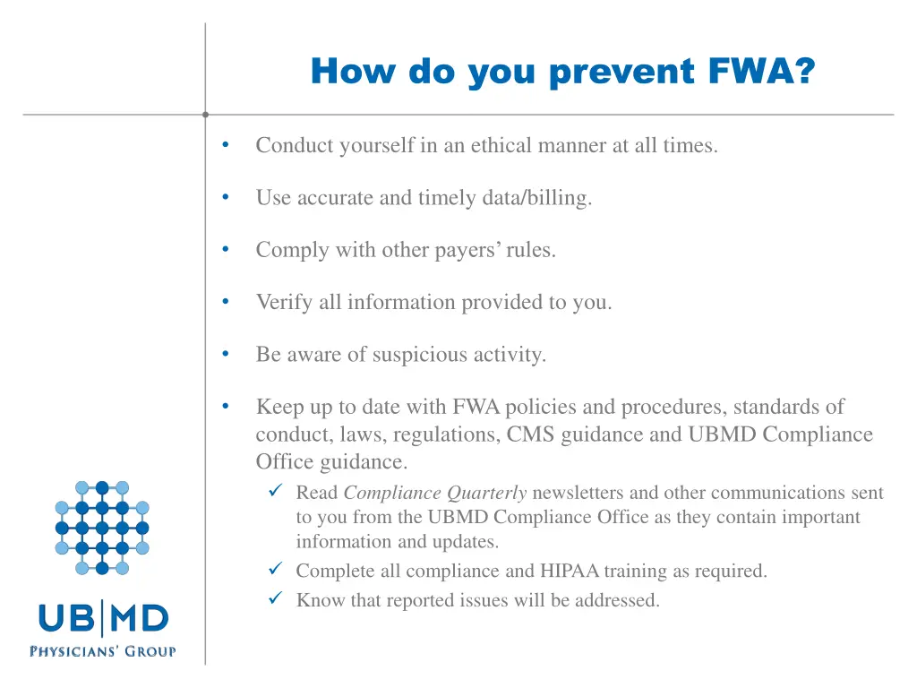 how do you prevent fwa