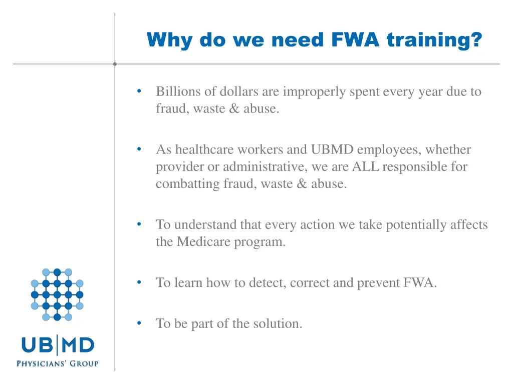 why do we need fwa training