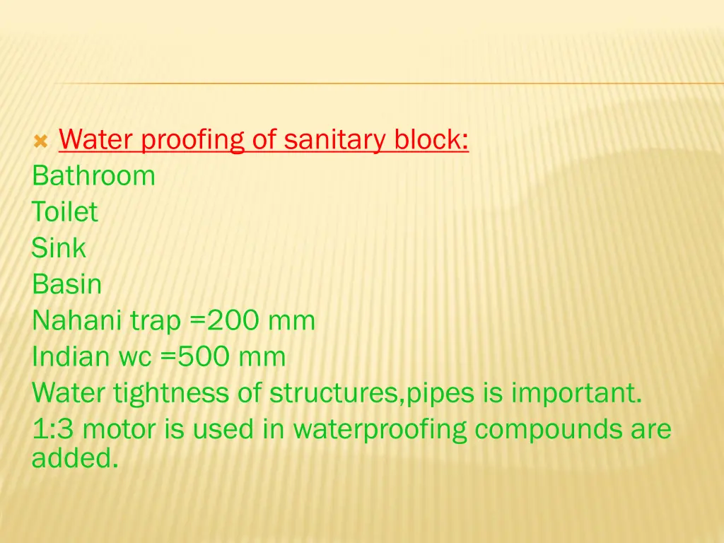 water proofing of sanitary block bathroom toilet