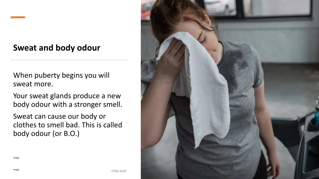 sweat and body odour