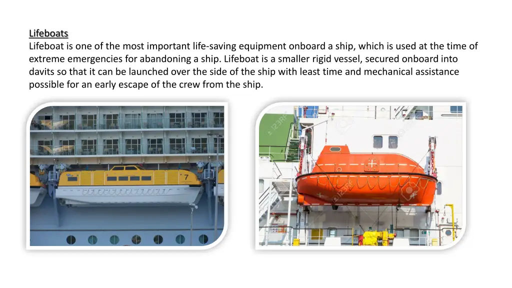 lifeboats lifeboat is one of the most important