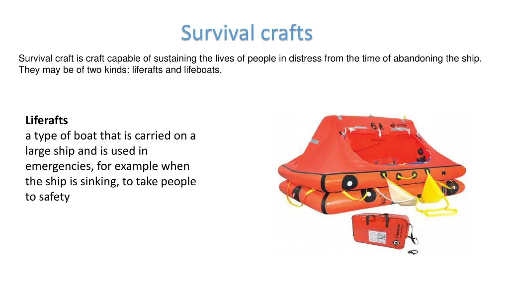 survival crafts