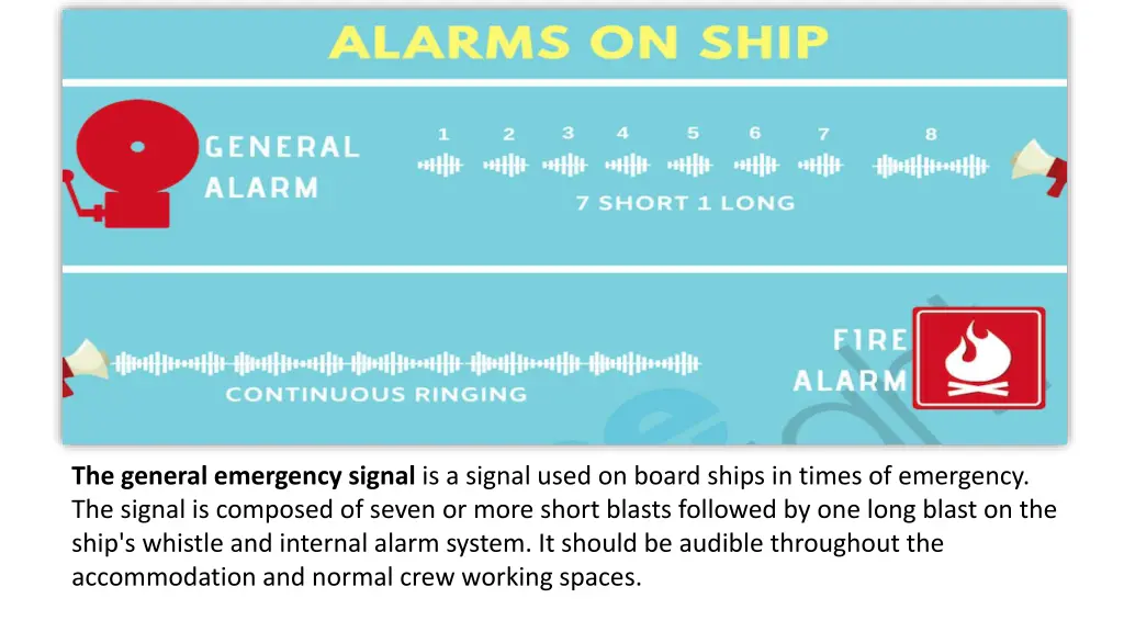 the general emergency signal is a signal used