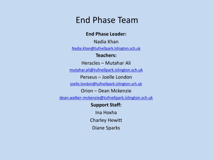 end phase team