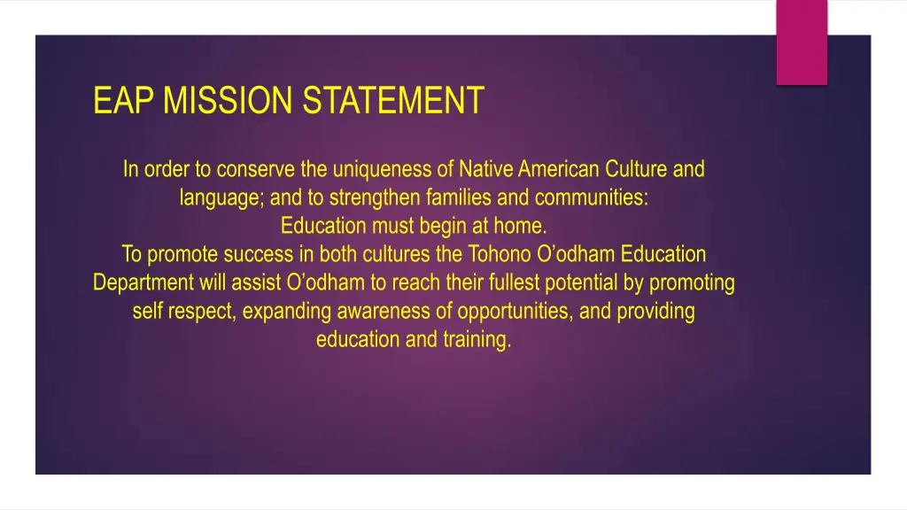 eap mission statement