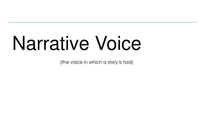 narrative voice