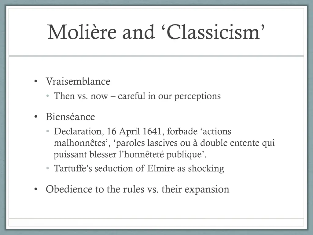 moli re and classicism 2