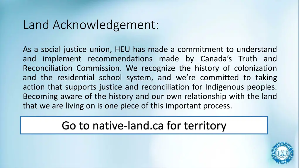 land acknowledgement